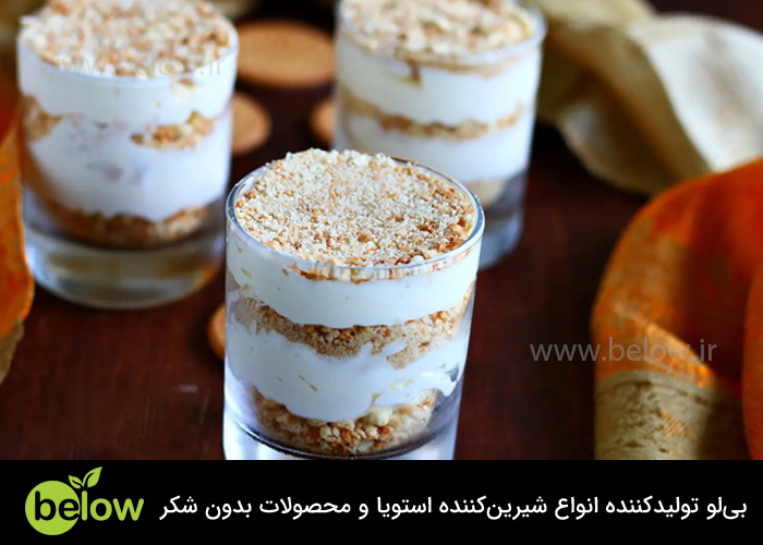 دسر ساده بیسکویتی بدون قند