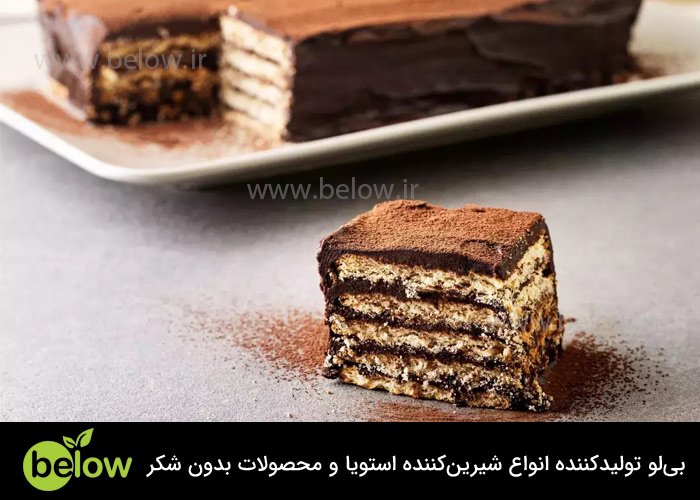 دسر بیسکویتی با پودر کاکائو