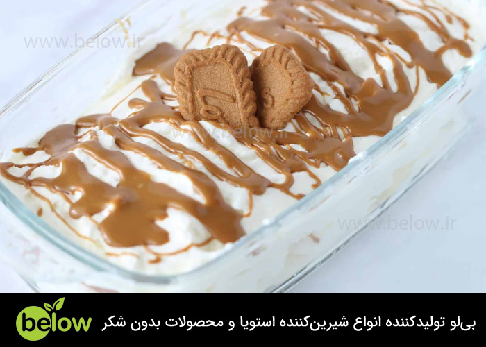 دسر بیسکویتی با بستنی