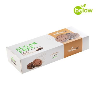 بیسکویت کرمدار کاکائویی بدون قند ۴۵۰ گرمی