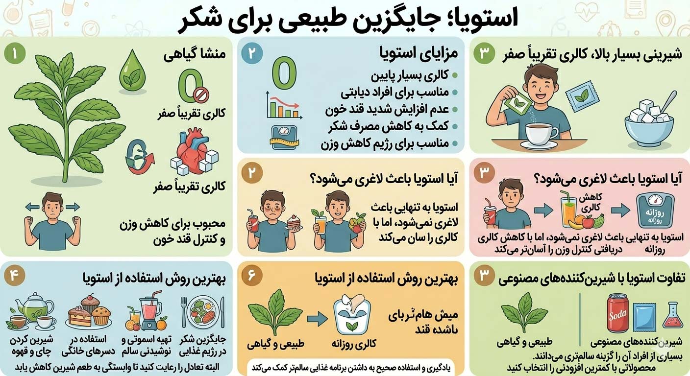 استویا؛ جایگزین طبیعی برای شکر
