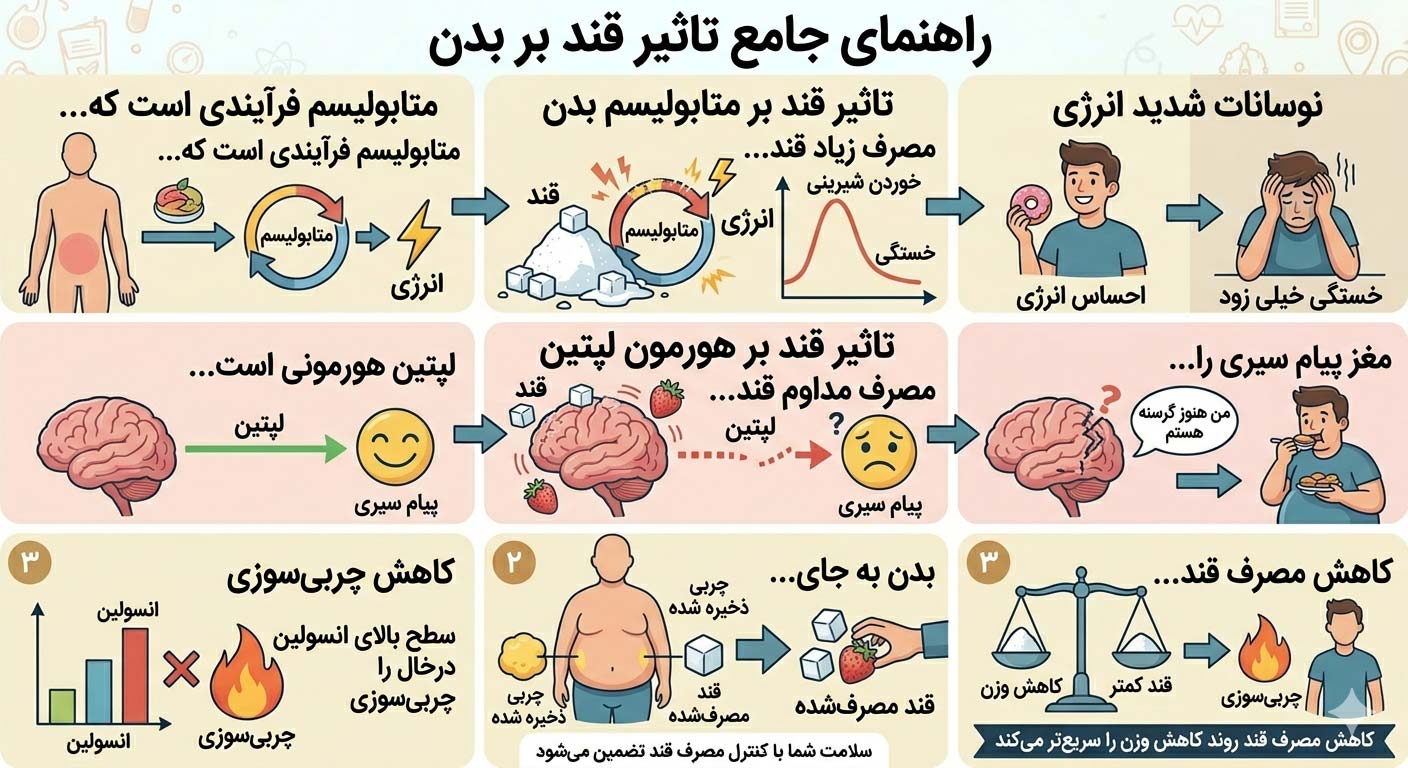 تاثیر قند بر متابولیسم بدن