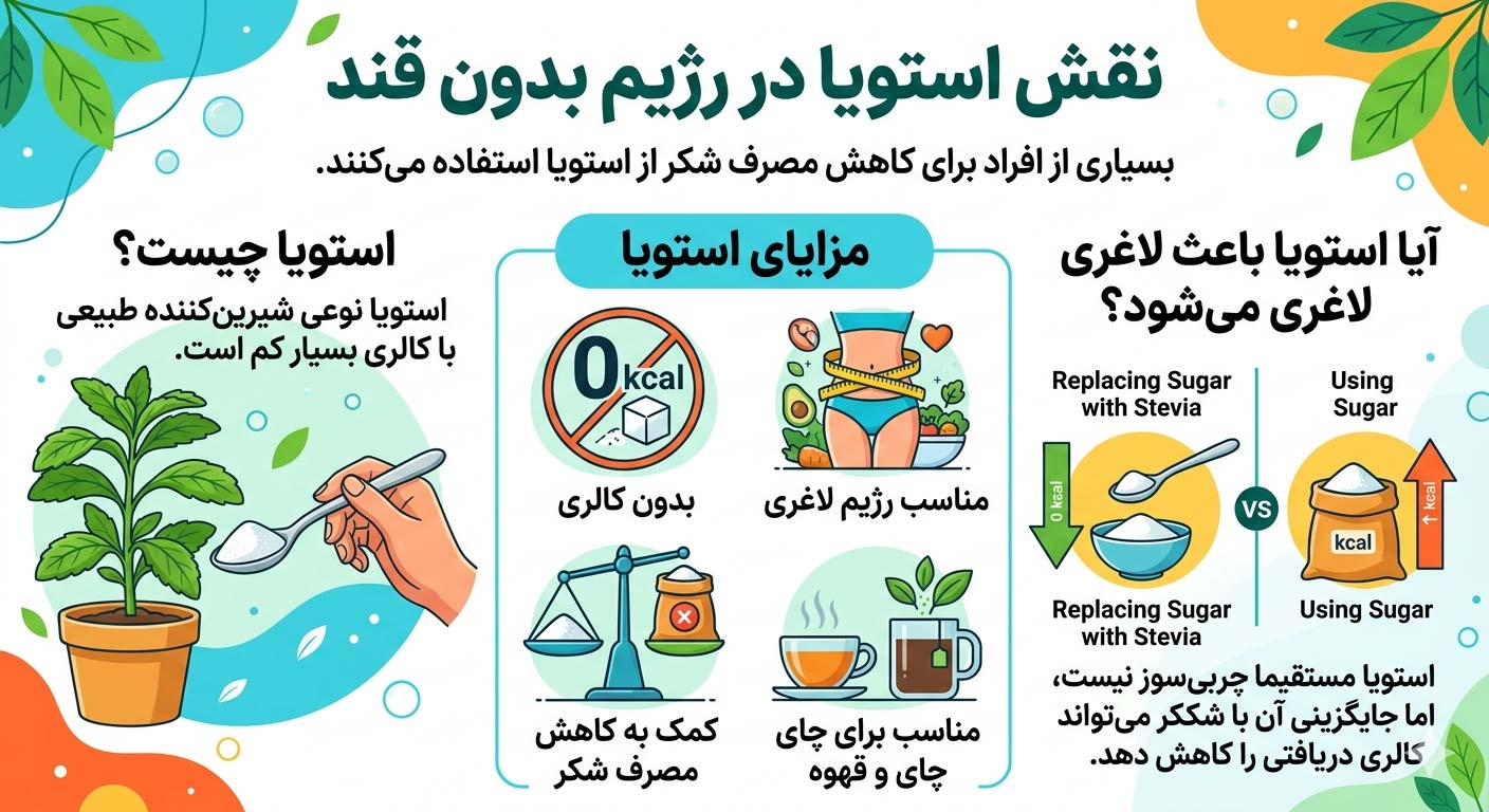نقش استویا در رژیم بدون قند
