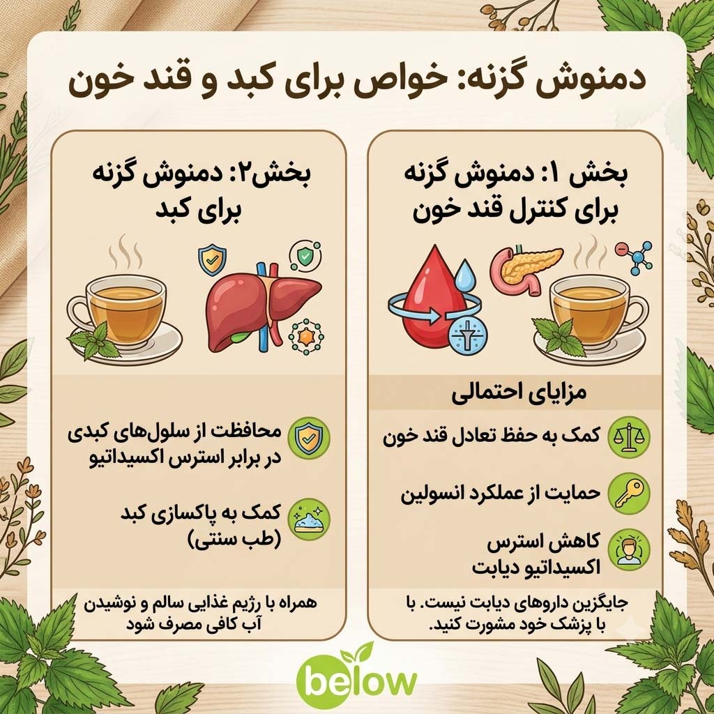 دمنوش گزنه برای کبد